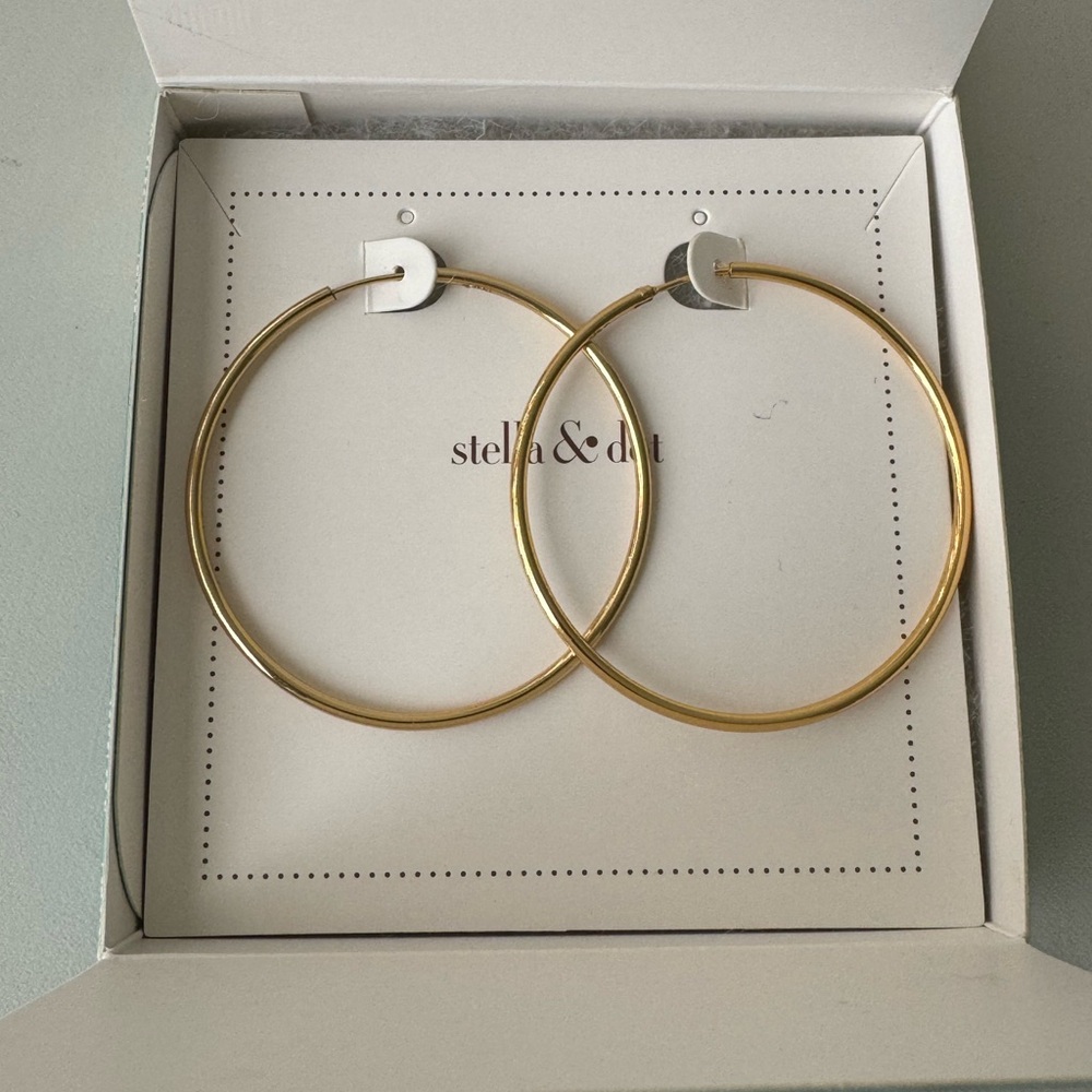 Stella & Dot Essential Hoops - Large, Gold